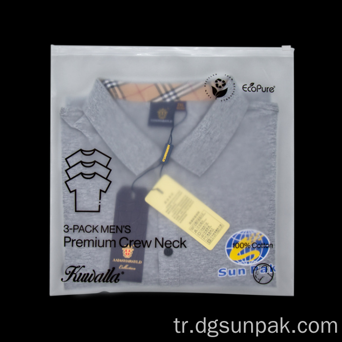 logolu özel zip kilit plastik geri dönüştürülmüş çantalar